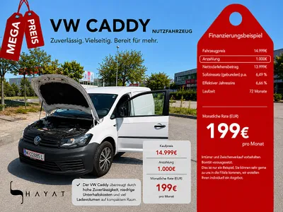 VW Caddy /// FINANZIERUNG MÖGLICH /// Transporter / Kastenwagen