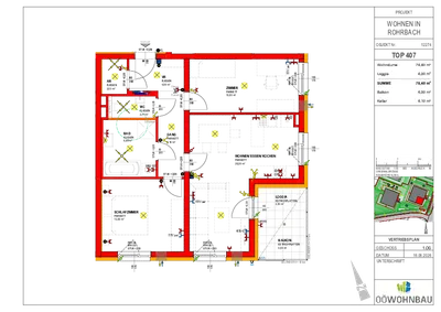 3-Zimmer-Wohnung kaufen in Rohrbach – 74,4 m², € 752 – Bild 3 von 3