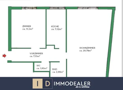 2-Zimmer-Wohnung kaufen in Wien – 60 m², € 249.000