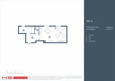 1-Zimmer-Wohnung kaufen in Wien – 42 m², € 329.000 – Bild 12 von 12
