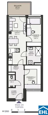3-Zimmer-Wohnung mieten in Graz – 56,3 m², € 874 – Bild 7 von 7