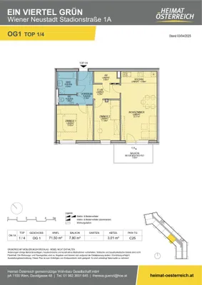 3-Zimmer-Wohnung mieten in Wiener Neustadt – 71,29 m², € 941 – Bild 26 von 32