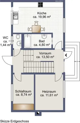 3-Zimmer-Haus kaufen in Bruck an der Leitha – 1 023 m², € 330.000 – Bild 14 von 16