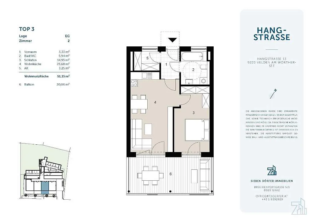 Moderne 2-Zimmer Wohnung mit großzügigem Balkon - Ansicht 2