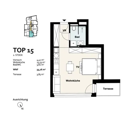 1-Zimmer-Wohnung kaufen in Wien – 34,27 m², € 226.817 – Bild 7 von 7