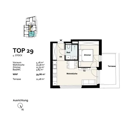 2-Zimmer-Wohnung kaufen in Wien – 39,86 m², € 327.457 – Bild 9 von 9