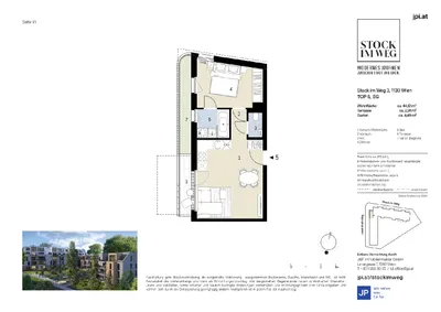 2-Zimmer-Wohnung kaufen in Wien – 44,12 m², € 319.000 – Bild 17 von 17