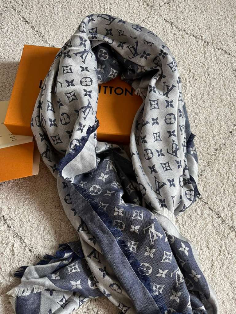 (verkauft) Louis Vuitton Schal - Denim Blau