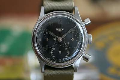 Heuer Pre Carrera Chronograph Valjoux 71 Vintage 1943 ANKAUF