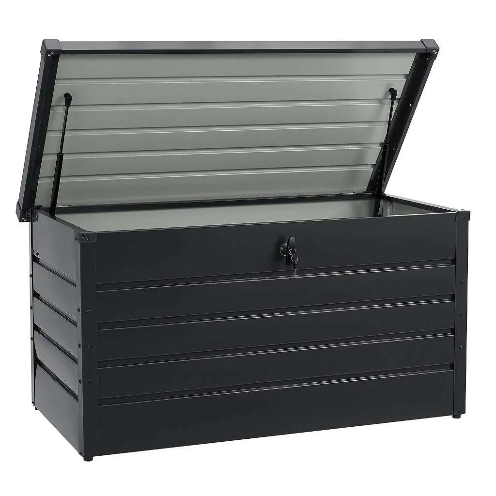 JOIN-SHOP Metall Aufbewahrungsbox 380 Liter anthrazit Auflagenbox Auflagen Kissen Gartenmöbel Kissenbox Outdoor JU200208, € 149,- (4882 Oberwang)