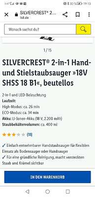 2 5,- Stielstaubsauger, (8230 und 1 € willhaben Hand- in Löffelbach) -