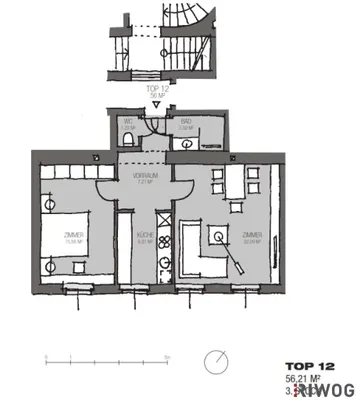 2-Zimmer-Wohnung kaufen in Wien – 56,21 m², € 345.000 – Bild 8 von 8