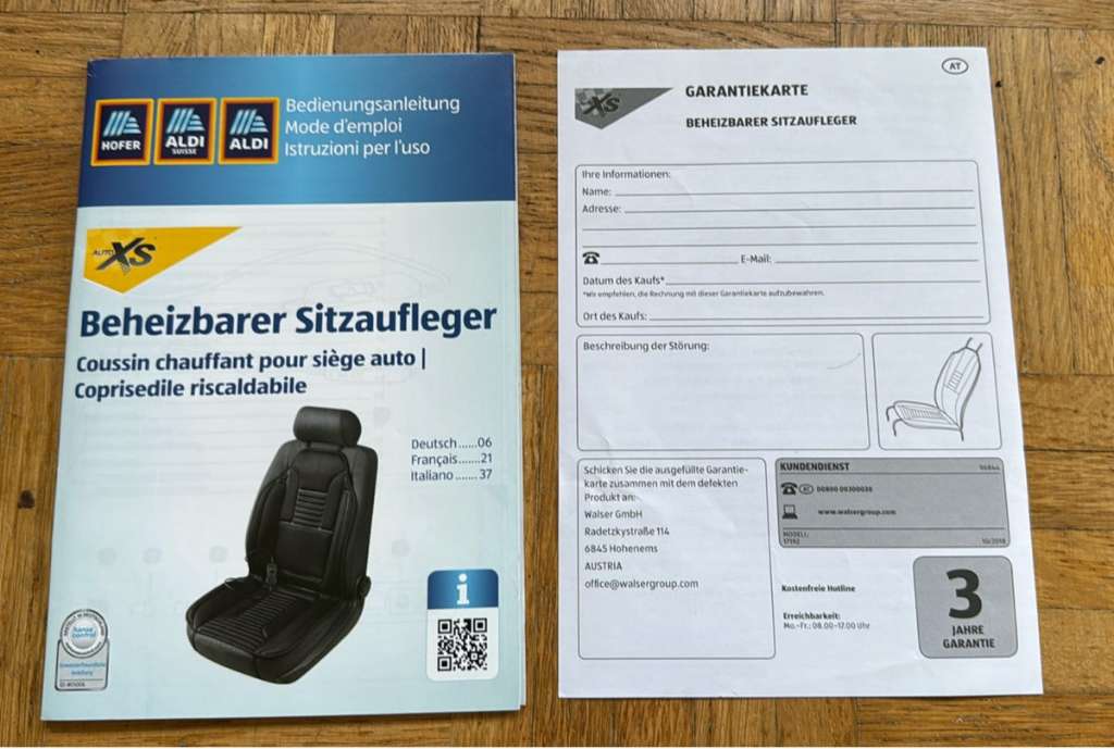Beheizbarer Sitzaufleger Sitzmatte PKW Auto, € 10,- (5020 Salzburg) -  willhaben