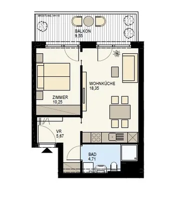 2-Zimmer-Wohnung kaufen in Wien – 38,98 m², € 415.700 – Bild 8 von 10