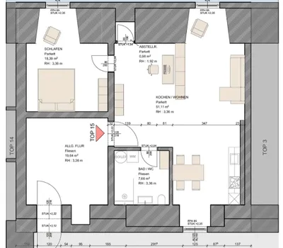 2-Zimmer-Wohnung mieten in Grieskirchen – 78 m², € 950 – Bild 12 von 17