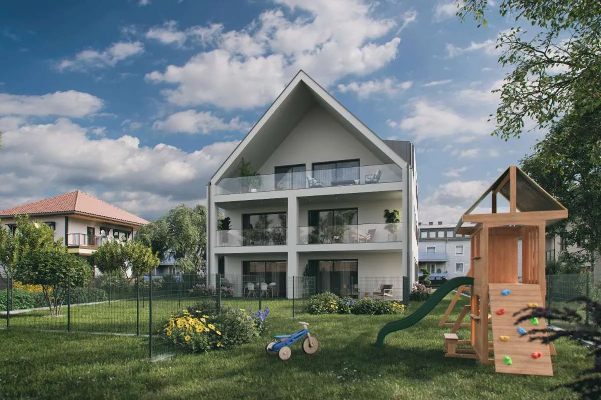 Provisionsfrei! Modernes Wohnhaus (mit 4 Einheiten) nahe dem Wasserwald - Charmante Wohnung TOP 3 mit Balkon und Gartenanteil - Ansicht 2