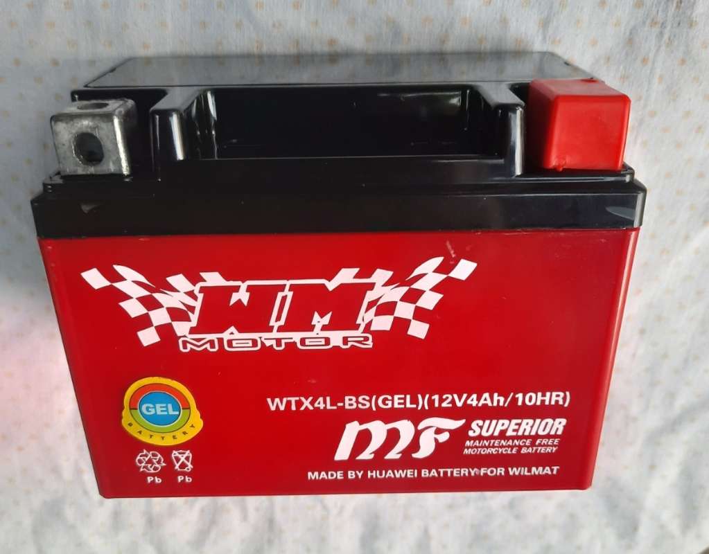 WTX4L-BS Batterie 12V 4Ah Gel für Electric Motorrad Roller Quad wartungsfre  - 13,90 €