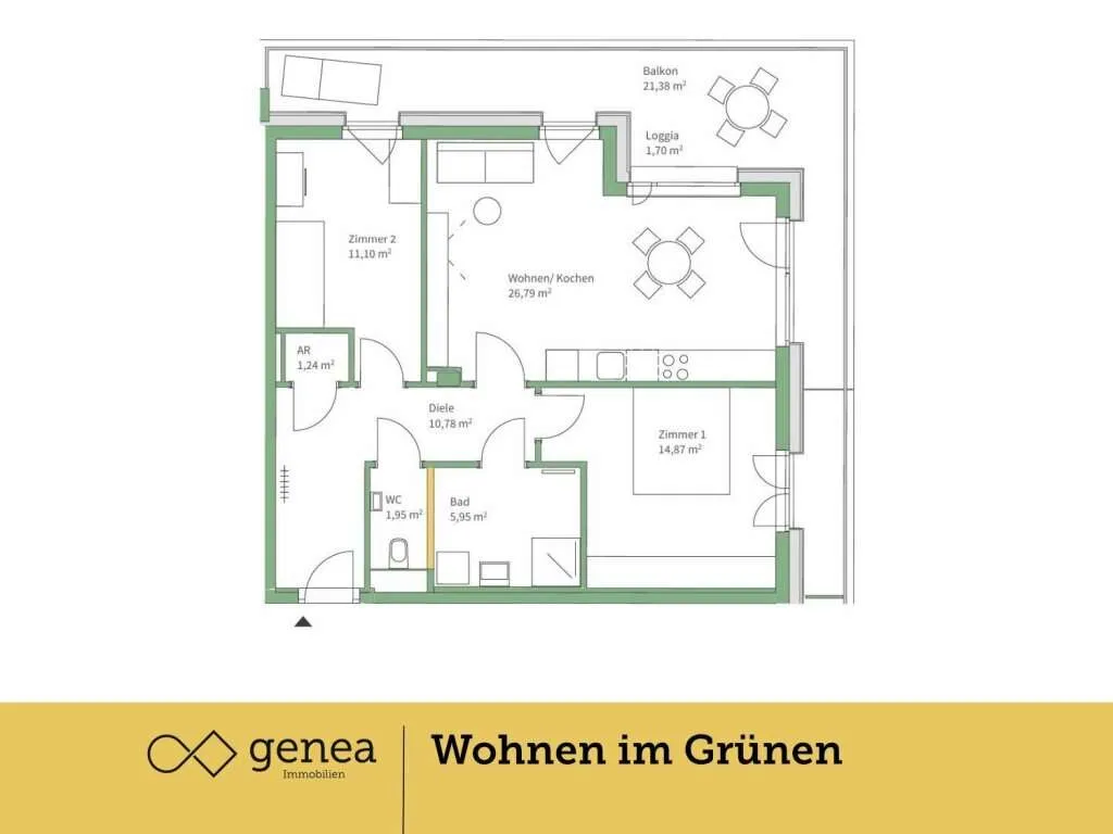 Provisionsfrei | Exklusive Wohneinheiten in Jakomini Verde Haus K | Komfort trifft Natur - Ansicht 2