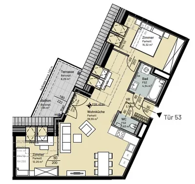 3-Zimmer-Wohnung mieten in Wien – 76,88 m², € 1.390 – Bild 10 von 11