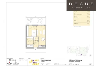 2-Zimmer-Wohnung mieten in Graz – 36,5 m², € 599 – Bild 15 von 15