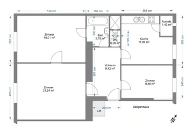 3-Zimmer-Wohnung kaufen in Wien – 75,56 m², € 329.000 – Bild 12 von 12