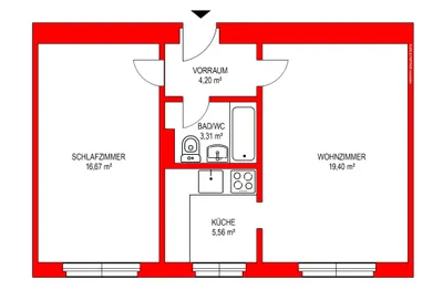 2-Zimmer-Wohnung kaufen in Wien – 50 m², € 167.000 – Bild 11 von 11