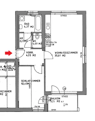 2-Zimmer-Wohnung mieten in Liezen – 60,8 m², € 847 – Bild 2 von 2