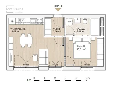 2-Zimmer-Wohnung kaufen in Wien – 40,18 m², € 395.100 – Bild 14 von 16