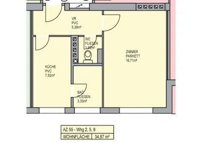 1-Zimmer-Wohnung mieten in Linz Land – 34,87 m², € 307 – Bild 3 von 5