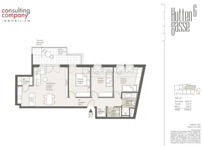 4-Zimmer-Wohnung mieten in Wien – 90,9 m², € 1.870 – Bild 7 von 8