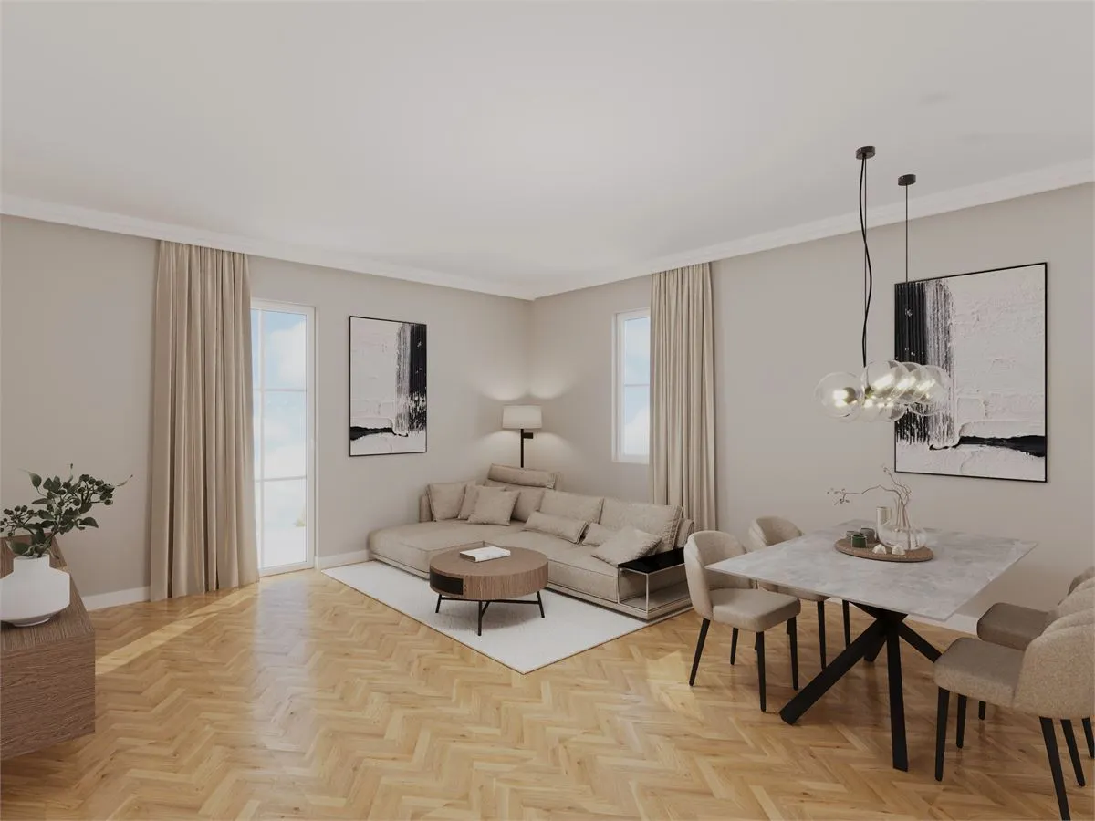 Erstbezug! Exklusive 2 Zimmer Stadtwohnung mit Balkon u. Garten in einer Jahrhunderwendevilla – pohled 3