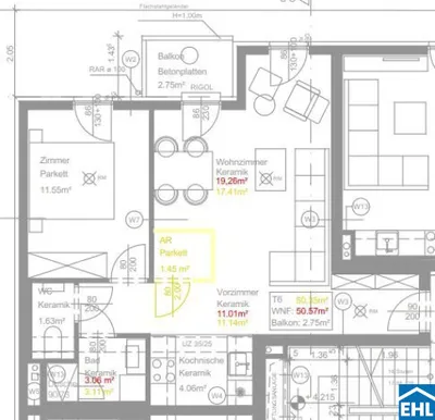 2-Zimmer-Wohnung mieten in Wien – 50,57 m², € 1.163 – Bild 7 von 7