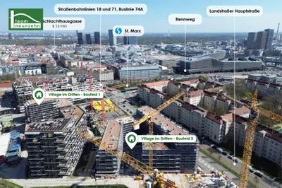 Erstbezug in 1030 Wien - hochwertige Mietwohnungen inkl. Einbauküche und Freifläche!