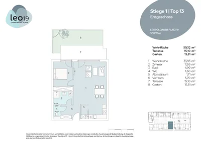 2-Zimmer-Wohnung mieten in Wien – 59,52 m², € 1.219 – Bild 12 von 12