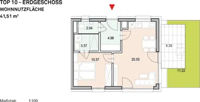 2-Zimmer-Wohnung mieten in Graz – 41,51 m², € 651 – Bild 6 von 6