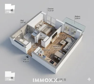 2-Zimmer-Wohnung kaufen in Graz – 41,07 m², € 220.258