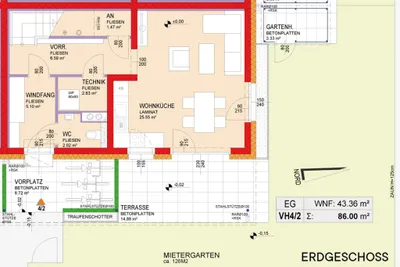 3-Zimmer-Haus mieten in Sankt Pölten Land – 86 m², € 968 – Bild 2 von 10
