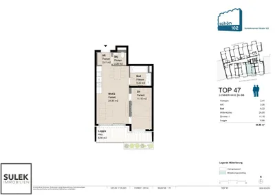 2-Zimmer-Wohnung mieten in Wien – 46 m², € 1.475 – Bild 13 von 13