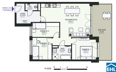 4-Zimmer-Wohnung mieten in Graz – 85,86 m², € 1.503 – Bild 19 von 19