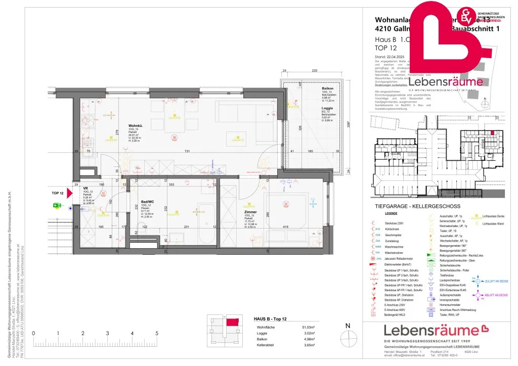 GALLNEUKIRCHEN - 2-Zimmer-Wohnung - Neubauprojekt "Wohnidylle - Top B.12 - Ansicht 3
