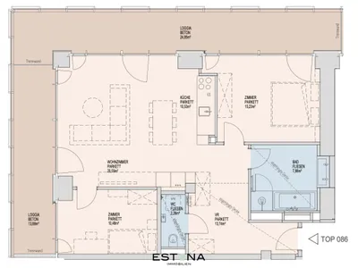 3-Zimmer-Wohnung mieten in Wien – 80,7 m², € 2.500 – Bild 23 von 23