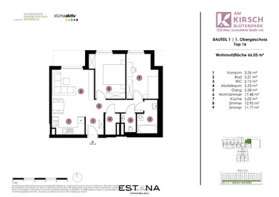3-Zimmer-Wohnung mieten in Wien – 66,1 m², € 1.199 – Bild 10 von 10