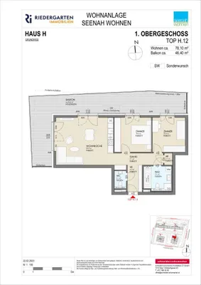 3-Zimmer-Wohnung kaufen in Klagenfurt – 78,7 m², € 408.000 – Bild 7 von 7