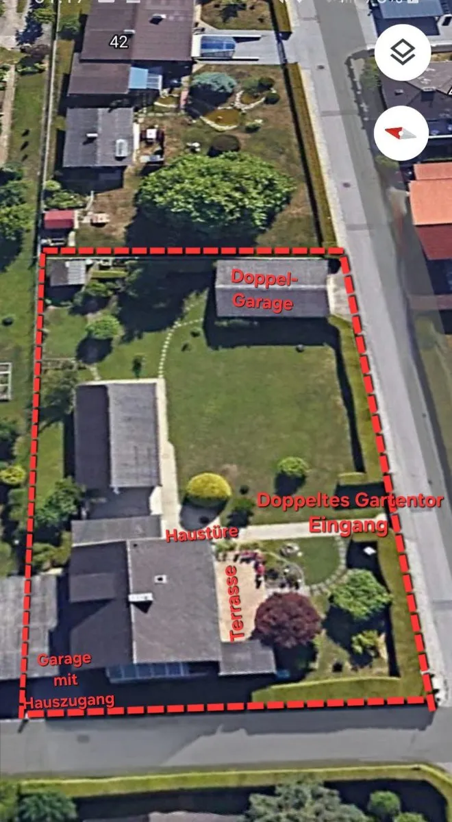 PRIVAT - VERKAUF ! - Großes Wohnhaus ( 6 Zimmer + 3 Garagen ) - Vollunterkellert - auf 1233 m² großem Grund und extra großes Nebengebäude ... VP ! ! ! - Ansicht 2