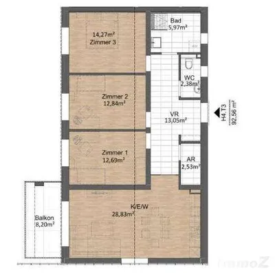 4-Zimmer-Wohnung kaufen in Graz-Umgebung – 92,56 m², € 311.000 – Bild 3 von 9