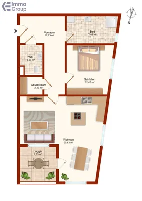 2-Zimmer-Wohnung kaufen in Linz Land – 68,21 m², € 319.000 – Bild 9 von 9