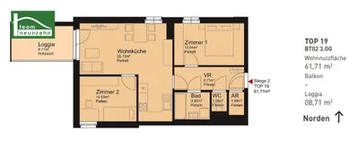 3-Zimmer-Wohnung mieten in Sankt Pölten – 61,71 m², € 933 – Bild 20 von 20