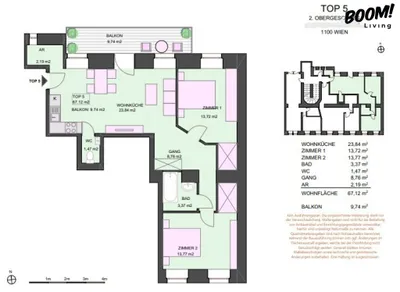 3-Zimmer-Wohnung kaufen in Wien – 67,86 m², € 467.450 – Bild 10 von 10