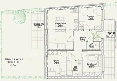4-Zimmer-Wohnung kaufen in Graz – 77,14 m², € 391.800 – Bild 6 von 6