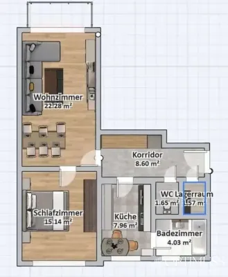 Wohnung kaufen in Baden – 57,91 m², € 220.000 – Bild 24 von 25